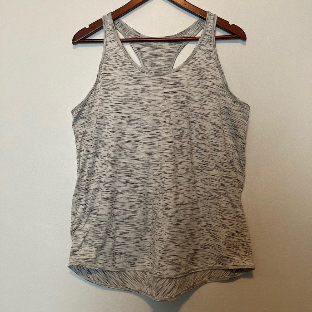 Lululemon racer back tank in Heathered White